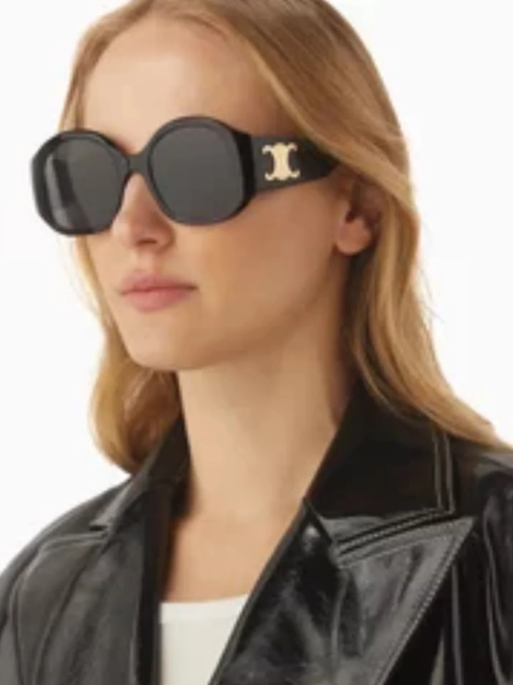 CL40305U 01A OVERSIZED BLACK WOMEN SUNGLASSES CELINE CL4